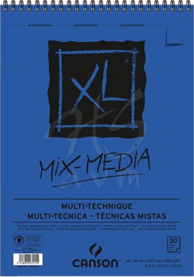 Canson Xl Mix Media Çok Amaçlı Spiralli Çizim Defteri 300 G A4