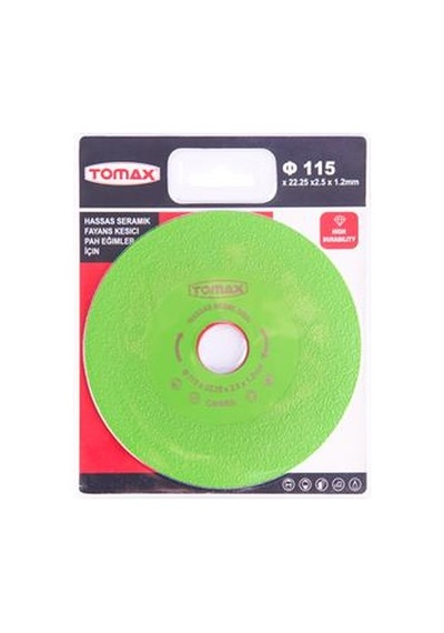 Tomax Seramik Pah Verme Kesici 115x1.2 Yeşil
