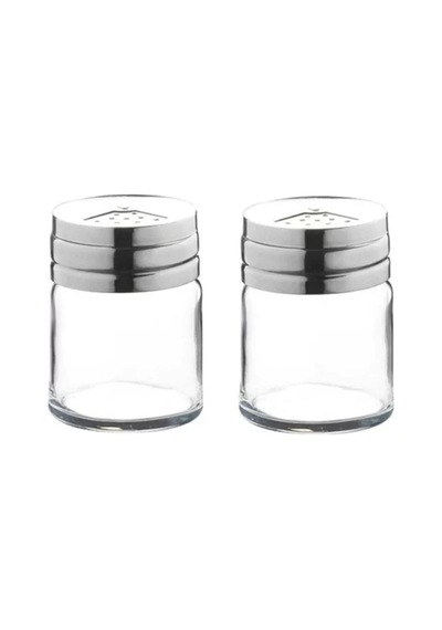Paşabahçe 43880 Basic Metal Kapaklı Tuzluk, 2'li Set Çok Renkli