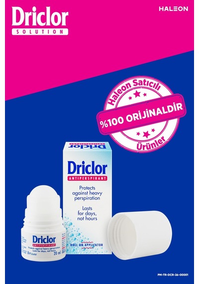 Driclor Aşırı Terleme Önleyici Antiperspirant Roll-on 20ml + Çanta Hediye