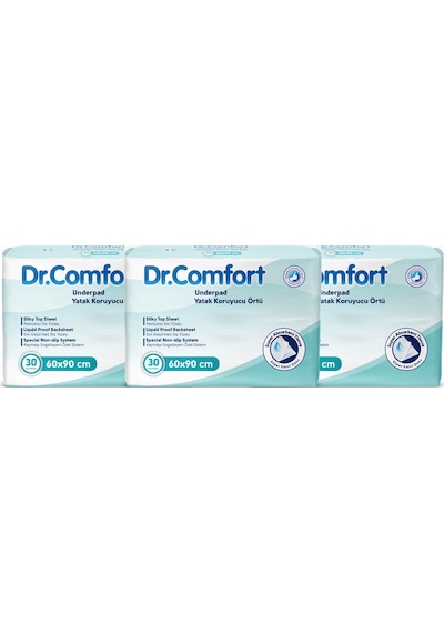 Dr Comfort 60 x 90 Yatak Koruyucu Örtü 30'lu 3 Paket 90 Adet