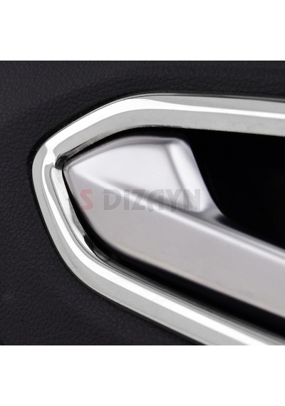 S-Dizayn Renault Clio 5 Krom İç Kapı Kolu Çerçevesi 4 Prç. 2019  V