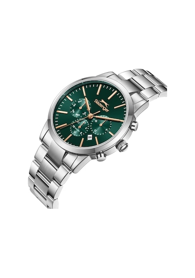 Slazenger Sl.09.2545.2.03 Çelik Kordon Çelik Kasa 10 Atm Suya Dayanıklı Metalik Renk Erkek Kol Saati Metalik