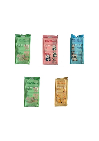 Baysa Alkolsüz Bitki Özlü Mini Islak Cep Mendili - 8'li 40 Paket 40'lı Set