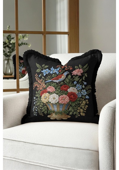 Kuşlu Çiçekli Vintage Barok Saçaklı Yastık Kılıfı-şato Botanik Kırmızı Siyah Püsküllü Kırlent Kılıfı Puslu Kanyon Ritüel Kuşlu Çiçekli Vintage Barok Saçaklı Yastık Kılıfı-şato Botanik Kırmızı Siyah Püsküllü Kırlent Kılıfı Puslu Kanyon Ritüel