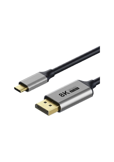 Type-c To Dp Displayport Kablo 8k 60hz / 4k 120hz / 2k 165hz Görüntü Aktarıcı Kablo 2 Metre - Standart