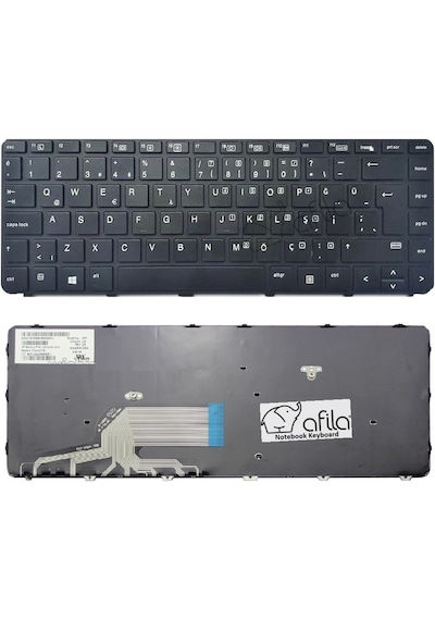 HP Uyumlu Probook 430 G3, 430 G4 Notebook Klavye (Siyah TR)