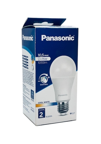 Panasonic 10,5w 75w Dim Led Ampul 6500k- Beyaz Işık E27 Işığı Kısılabilen Lamba