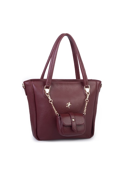 Nas Bag Kadın 2 Li Set Omuz Çantası Bordo Victoria