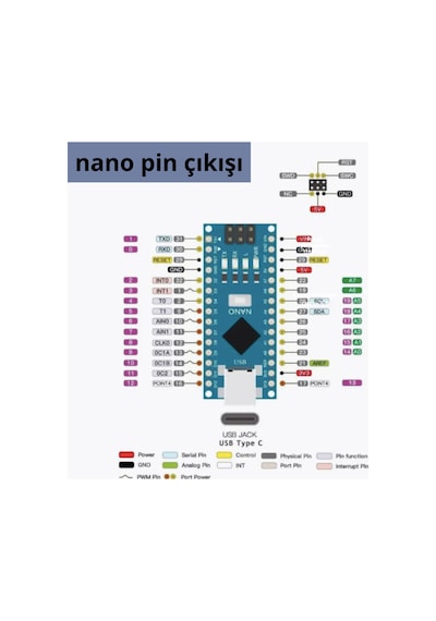Nano Klon V3.0 Atmega328p - Type-c Nano Kablo