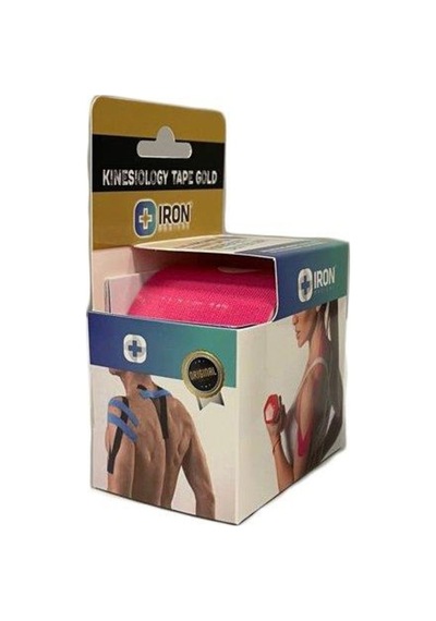 Iron Kinesiology Tape Gold  Bandı 5 CM x 5 M Pembe
