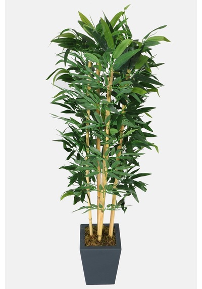 Yapay Bambu Ağacı Premium Iri Yapraklı 150 Cm 5 Çubuklu
