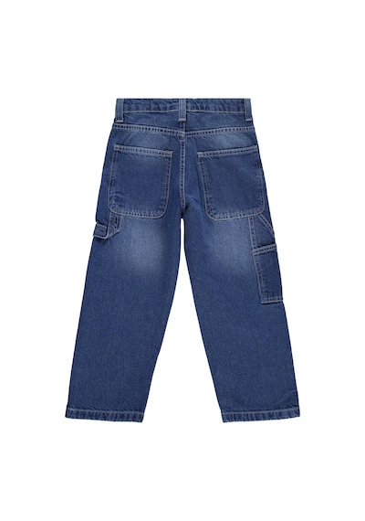 Civil Boys Yan Cepli Baggy Kalıp 10-13 Yaş Pantolon Kot - Mavi Mavi