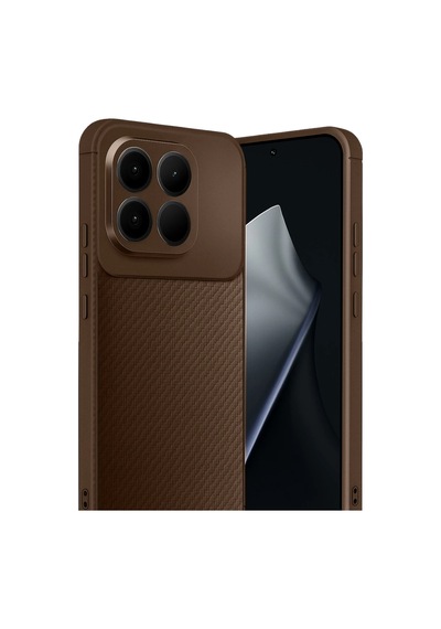 Uryport Xiaomi Mi 15t Auto Focus Karbon Kapak - Kahverengi