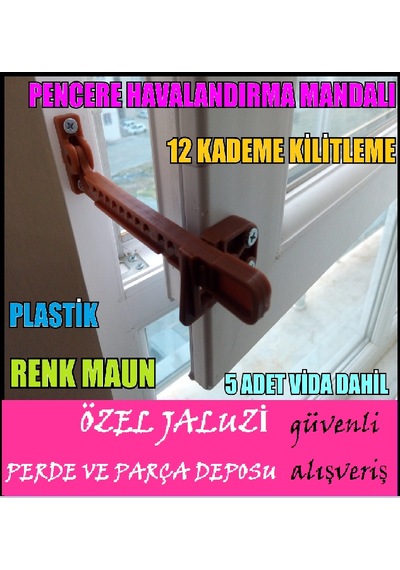 Pencere Havalandırma Mandalı-pancere Havalandırma Plastiği-maun