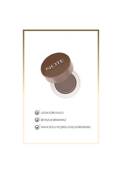Note Cosmetique Brow Pomade Kalıcı Kaş Pomadı - 01 Light Brown - Açık Kahverengi