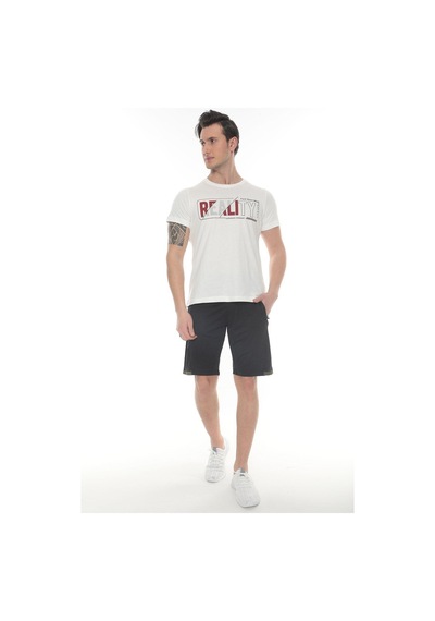 Fore Sport Erkek Realıty Baskılı T-shirt Ekru