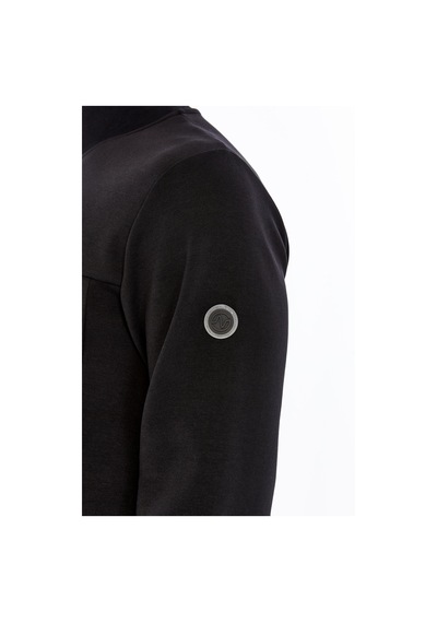 AR-MA Arma Erkek Slim Fit Örme Interlok Basic Tam Fermuar Dik Yaka Sweatshirt %80 Pamuk %14 Polyester %6 Elastan K30324989902 Siyah