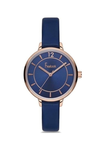 Freelook Rose Gold Kasa Lacivert Deri Kordon Kadın Kol Saati F.1.1083.02