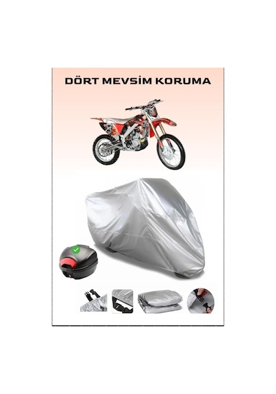 Apachi 4v Cross Arka Çanta Uyumlu Motosiklet Branda Su Geçirmez Dayanıklı Kumaş