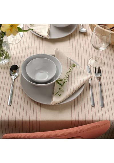 Ikea Evıppstar Masa Örtüsü 150 X 150 Cm Bej - Kırmızı