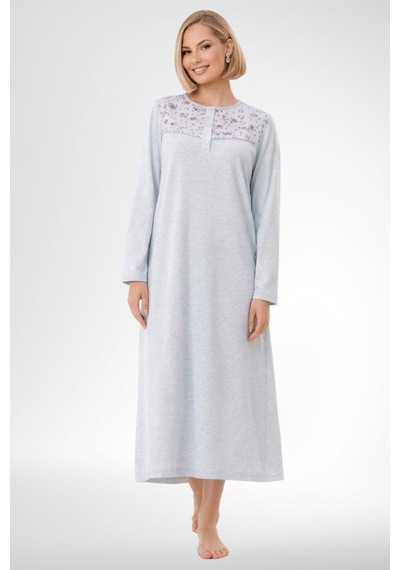 Mecit Pijama Mecit 6320 Mavi Büyük Beden Kadın Sabahlık Pijama Gecelik Set Mavi