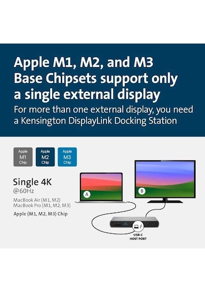 Kensington Sd2480t Thunderbolt 3 Ve Usb-c Çift 4k Bağlantı İstasyonu