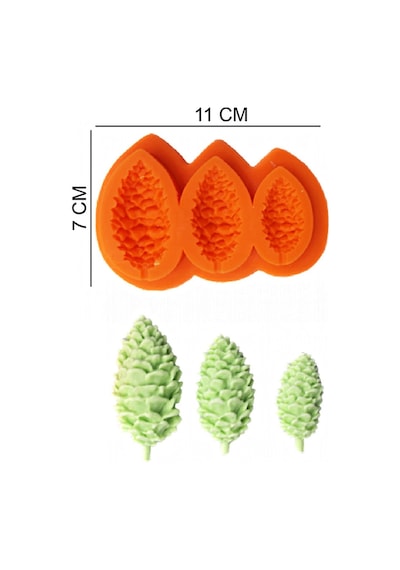 Kozalaklar Silikon Şeker Hamuru, Sabun, Mum Kalıp