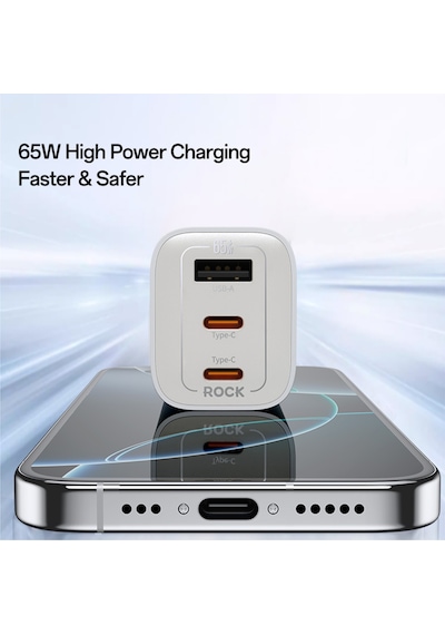 Icecube Gan 65w Pd 3.0 & Qc 4.0 Hızlı Seyahat Şarj Beyaz