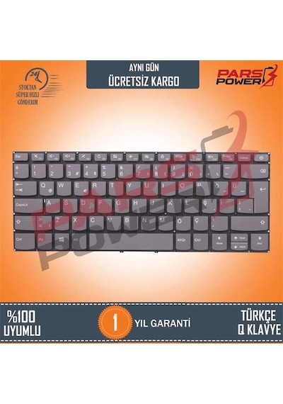 Lenovo Uyumlu V14-ADA 82C600GQTX018 Notebook Klavye (Füme TR) (Pars Power) Füme 352670