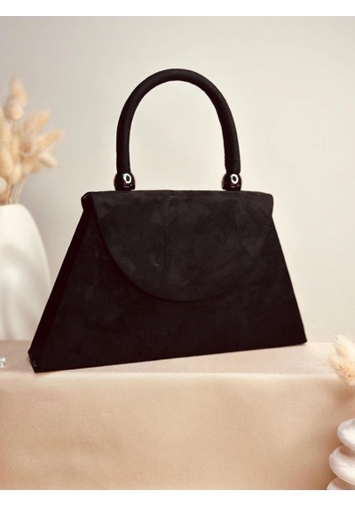 Elora Atelier Elora Prizma Prime Süet Siyah Çanta Çok Renkli
