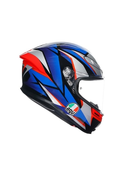 Agv K6 S Slashcut Blue Red Kapalı Kask Mavi