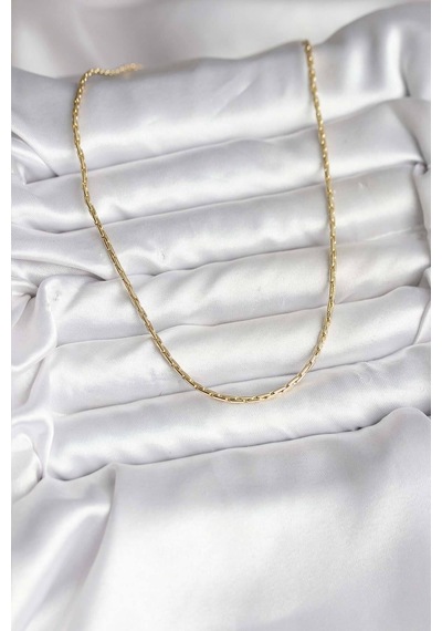 14k Gold Renk Kaplama İnce Zincir Model Cm Kadın Kolye - Çok Renkli