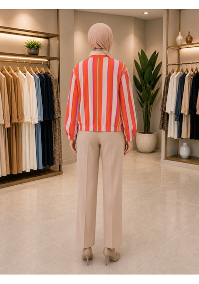 Sevitli Bomber Ceket-pembe-5939