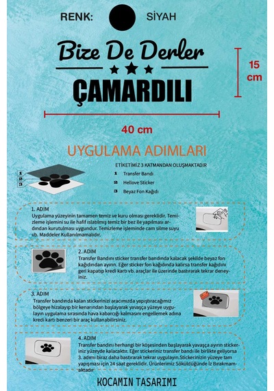 Niğde Çamardı Siyah Çıkartma Niğde Bize De Derler Çamardılı 40x15 Cm Araç Etiketi 40 CM - Siyah