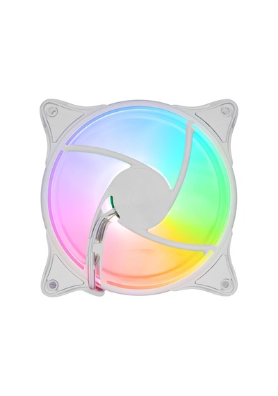 Rampage Glare F50 38cfm 1200rpm 12cm Rainbow 3p+4p Molex Soketli Kasa Soğutma Fanı 38cfm 1200rpm 12cm Gökkuşağı Beyaz
