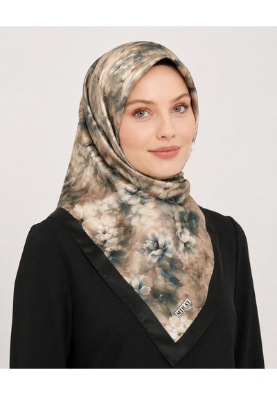 Miray Nevada Büyük Boy Organik Pamuk Eşarp - 120 X 120 - 06580 Zümrüt Yeşili