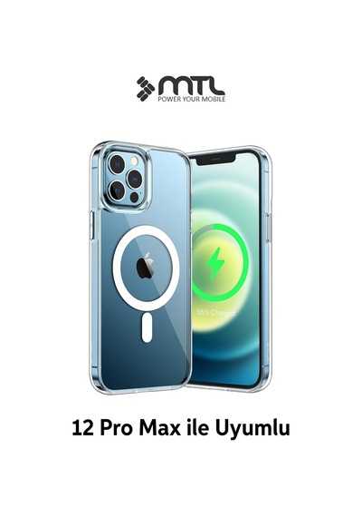 İphone 12 Pro Max Uyumlu Şeffaf Magsafe Kılıf Mtl Safe