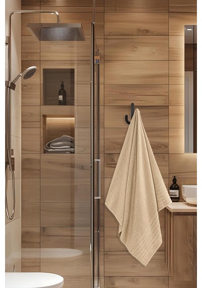 4 Lü Banyo Havlusu Seti Dora Bej - 70x140cm X2 / 50x90cm X2 Bej