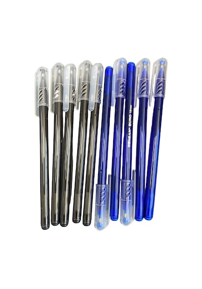 Pensan Buro 1.0mm Tükenmez Kalem Seti - 5 Mavi + 5 Siyah 10'lu Karışık Paket -