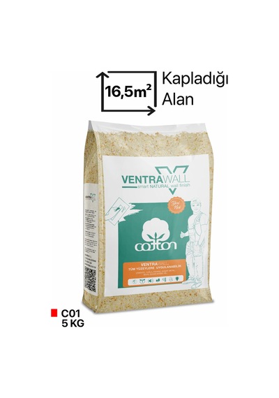 Ventrawall İpek Sıva Duvar Boyası Krem C01- 5kg-16,5m²