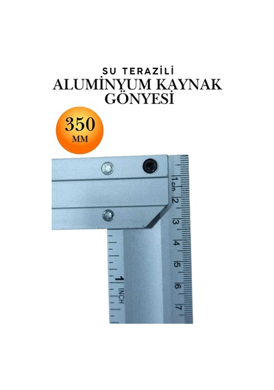Alüminyum L Gönye Su Terazili Cetvel Kaynak Kaynakçı Marangoz Gönyesi 350 Mm Profesyonel 90 Derece Dik Açı Ölçer Cetveli İnşaat Ustası Metal Demir İşleme Cetvelleri El Aletleri Ölçü Aleti Takımı 35cm