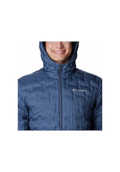 Columbia Delta Ridge Down Hooded Erkek Mont - Wo0954 Mavi