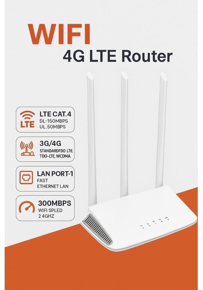 Novacom N300 Wi-fi 4g/lte Kablosuz İç Mekan Sim Kart Destekli Modem