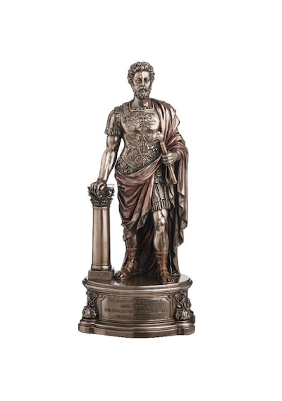 Wıse Marcus Aurelius Dekoratif Obje Roma İmparatoru Poliresin Büst 22 Cm .