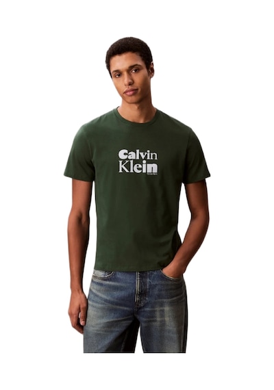 Calvin Klein Lv04rd820 Ss 30s Eu Calvin Klein Bold Grap Erkek Tişört Yeşil