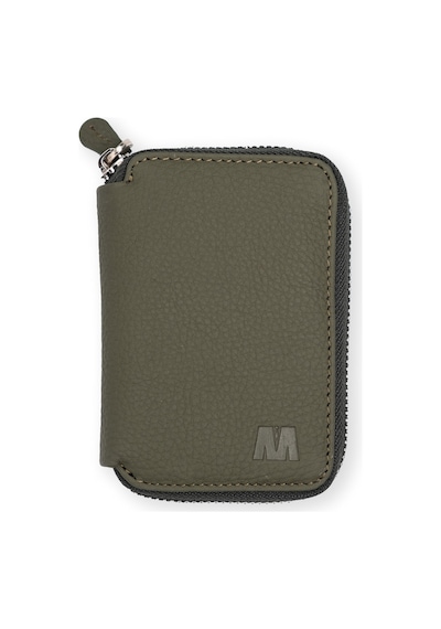 Mft Leather Hakiki Deri Unisex Fermuarlı Cüzdan Lotus 1616 Flother Haki