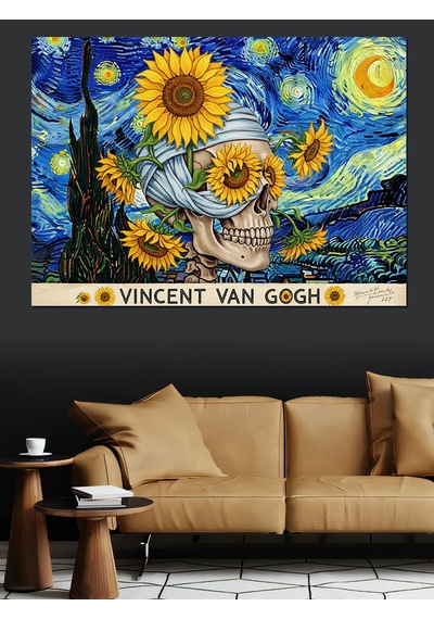 Van Gogh Ayçiçekleri Tablosu Dekoratif Kanvas - Mdf Ahşap Tablo