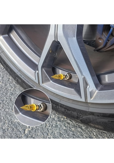 Alüminyum Sivri Sibop Kapağı Gold 4'lü 45mm