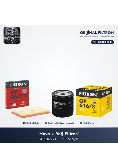 Filtron Filtre Bakım Seti Hava+yağ - Golf 7 / Passat B8 / Polo 5 1.2-1.4 Tsı